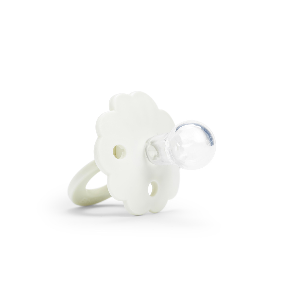 SILICONE PACIFIER BINKY BLOOM VANILLA WHITE(+3M)